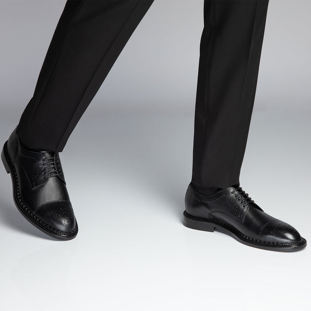 Pantofi Eleganti Barbati 7027 Vitello Negru