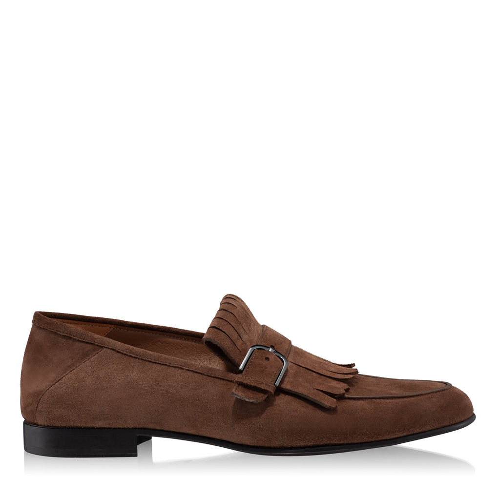 Pantofi Eleganti Barbati 7357 Camoscio Maro