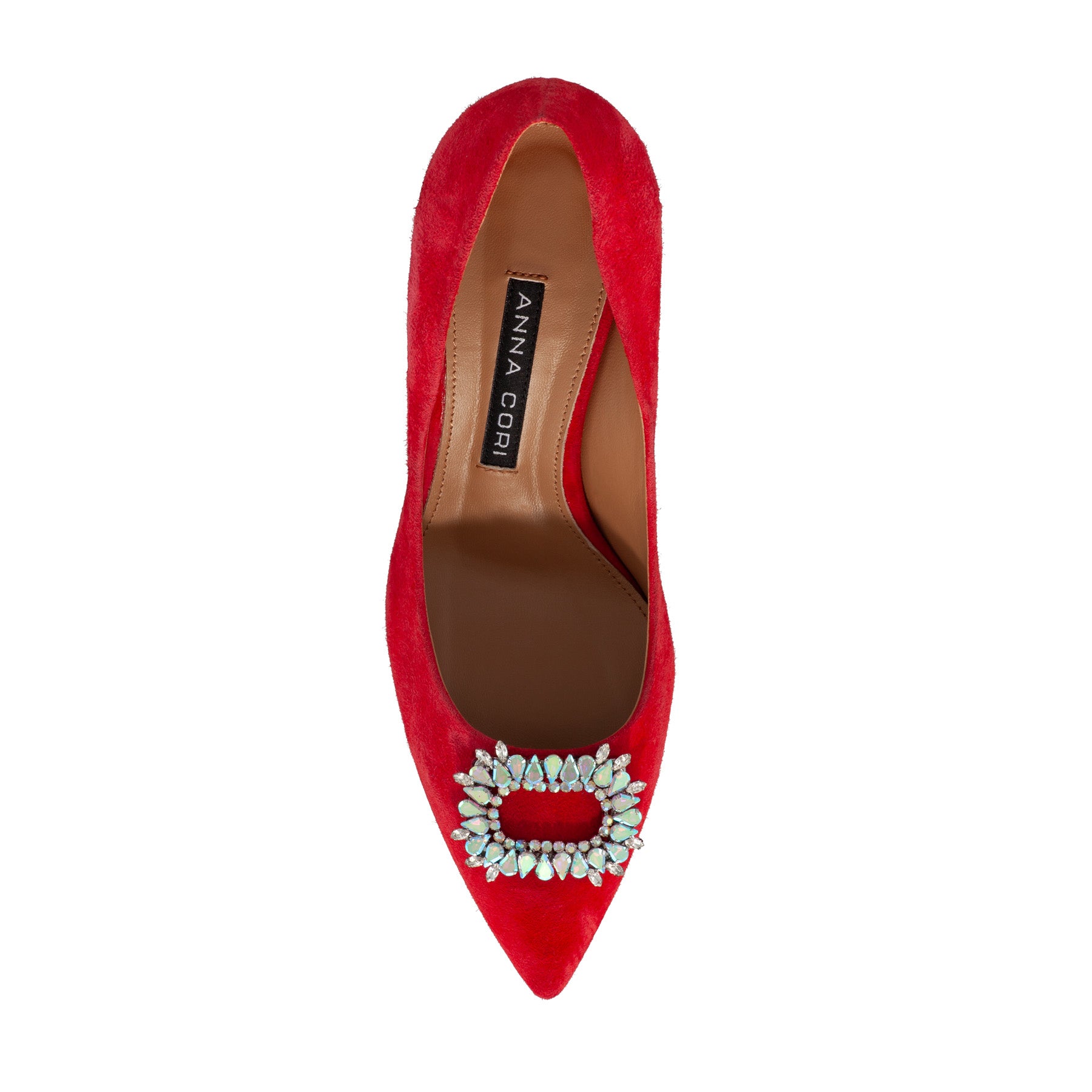 Pantofi Eleganti Dama 7549 Camoscio Rosu