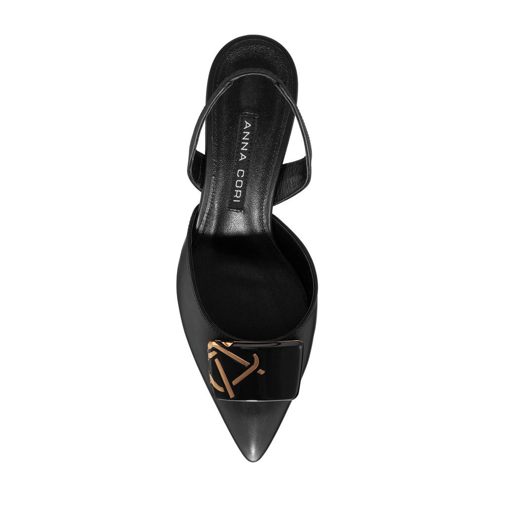 Pantofi Decupati Dama 8123 Vitello Negru