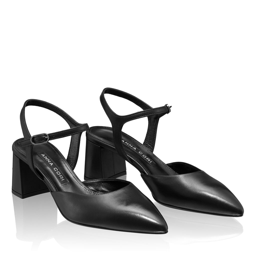 Pantofi Decupati Dama 8046 Vitello Negru