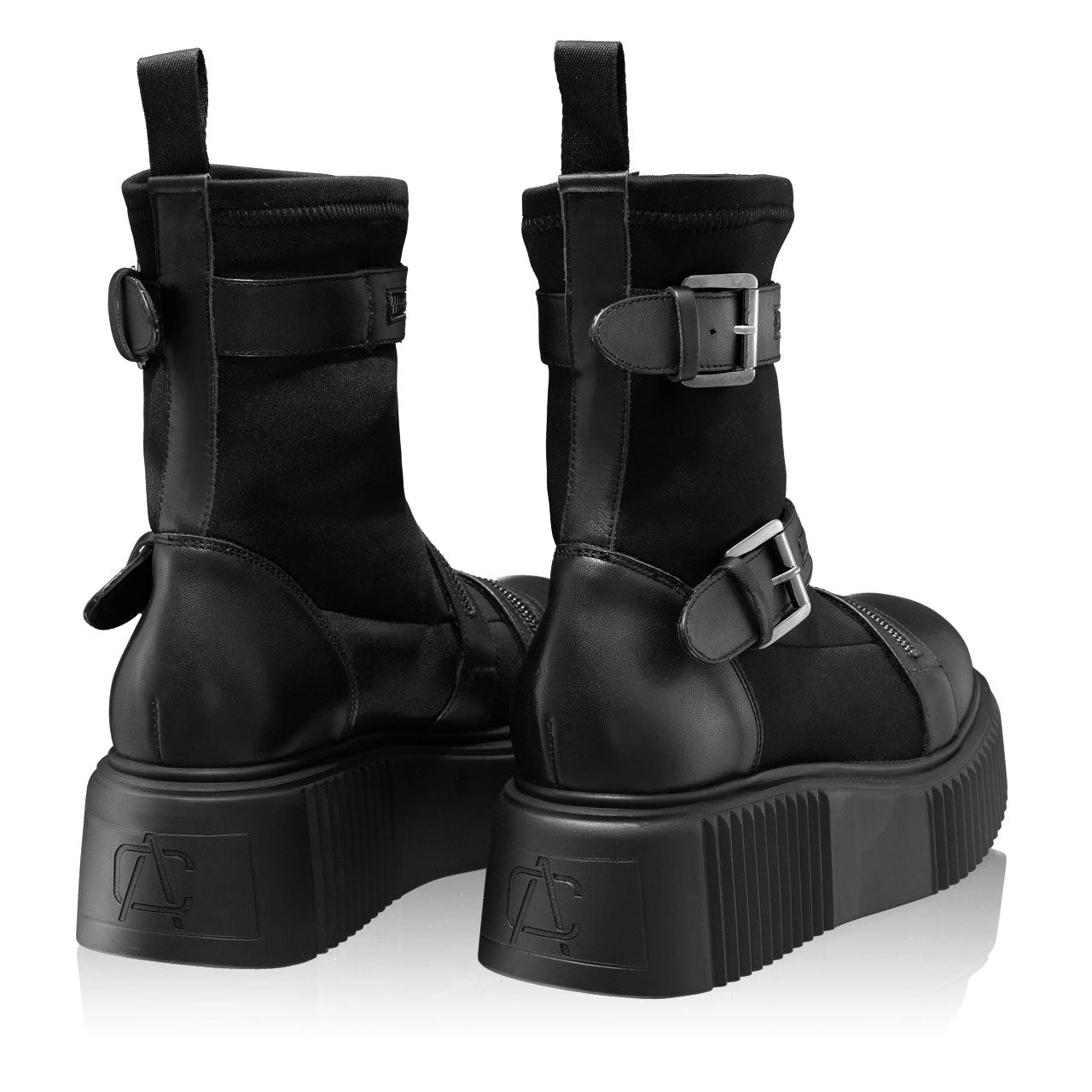 Ghete Dama 7131 Vitello+Stretch Negru