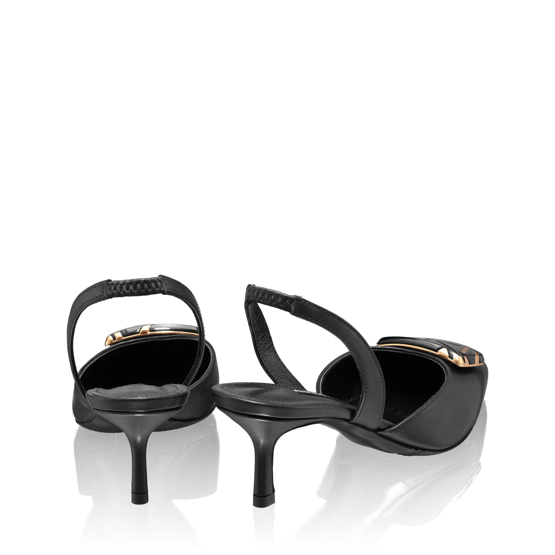 Pantofi Decupati Dama 8123 Vitello Negru