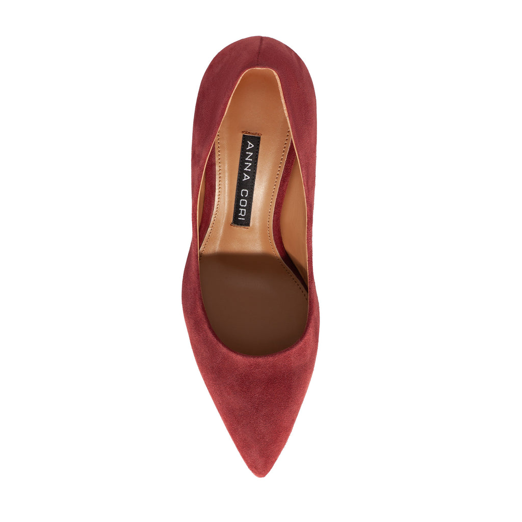 Pantofi Eleganti Dama 8026 Camoscio Bordo