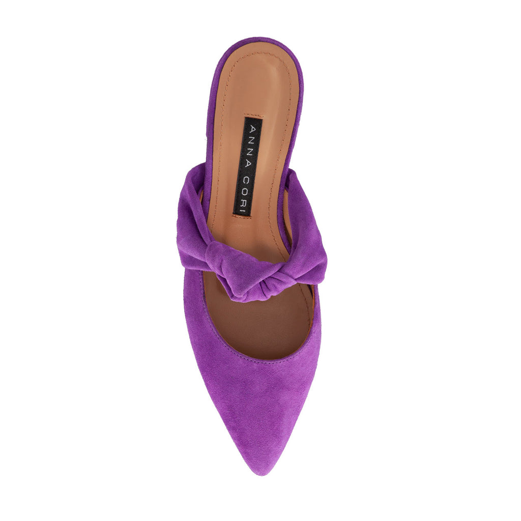Papuci din piele Dama 5978 Camoscio Viola