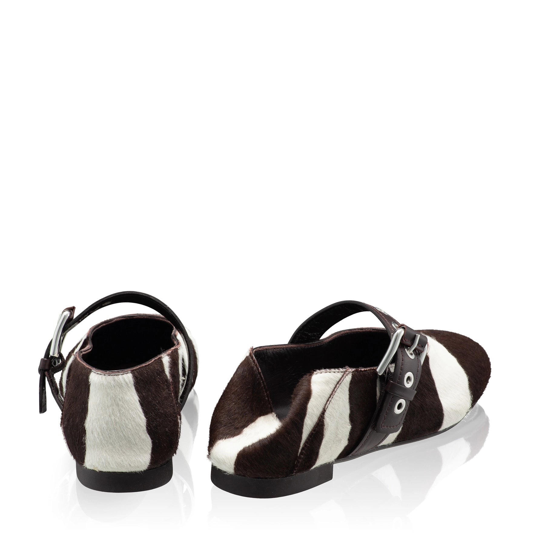 Balerini Dama 8173 Cavallino Zebra Alb+Maro