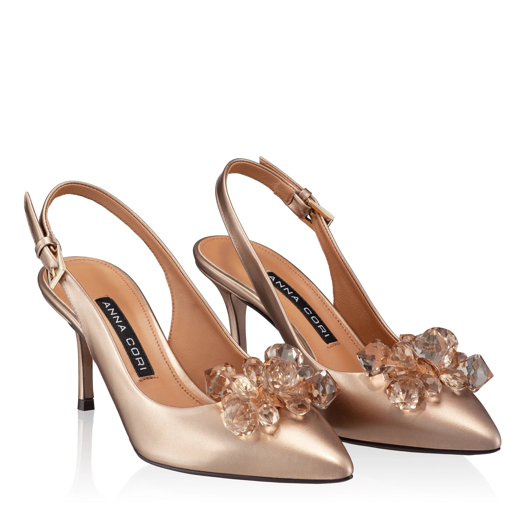 Pantofi Eleganti Dama 4591 Laminato Platino