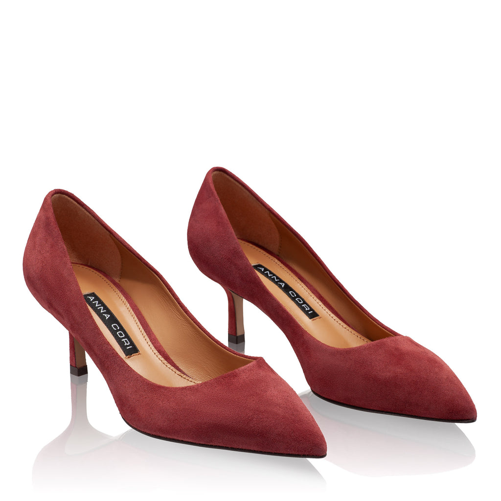 Pantofi Eleganti Dama 8087 Camoscio Bordo