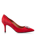 Pantofi Eleganti Dama 7549 Camoscio Rosu