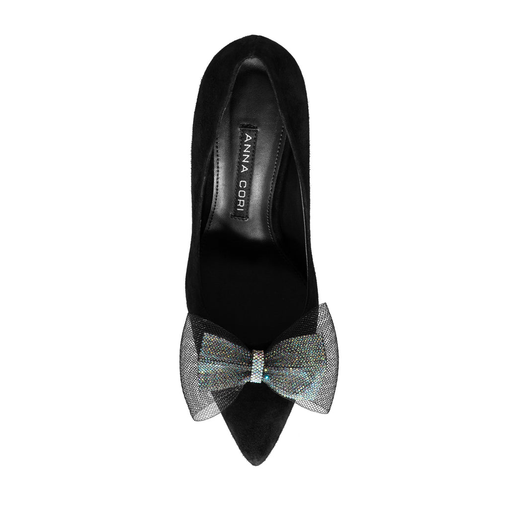 Pantofi Eleganti Dama 8065 Camoscio Negru
