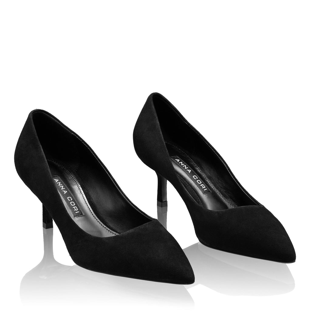 Pantofi Eleganti Dama 8087 Camoscio Negru
