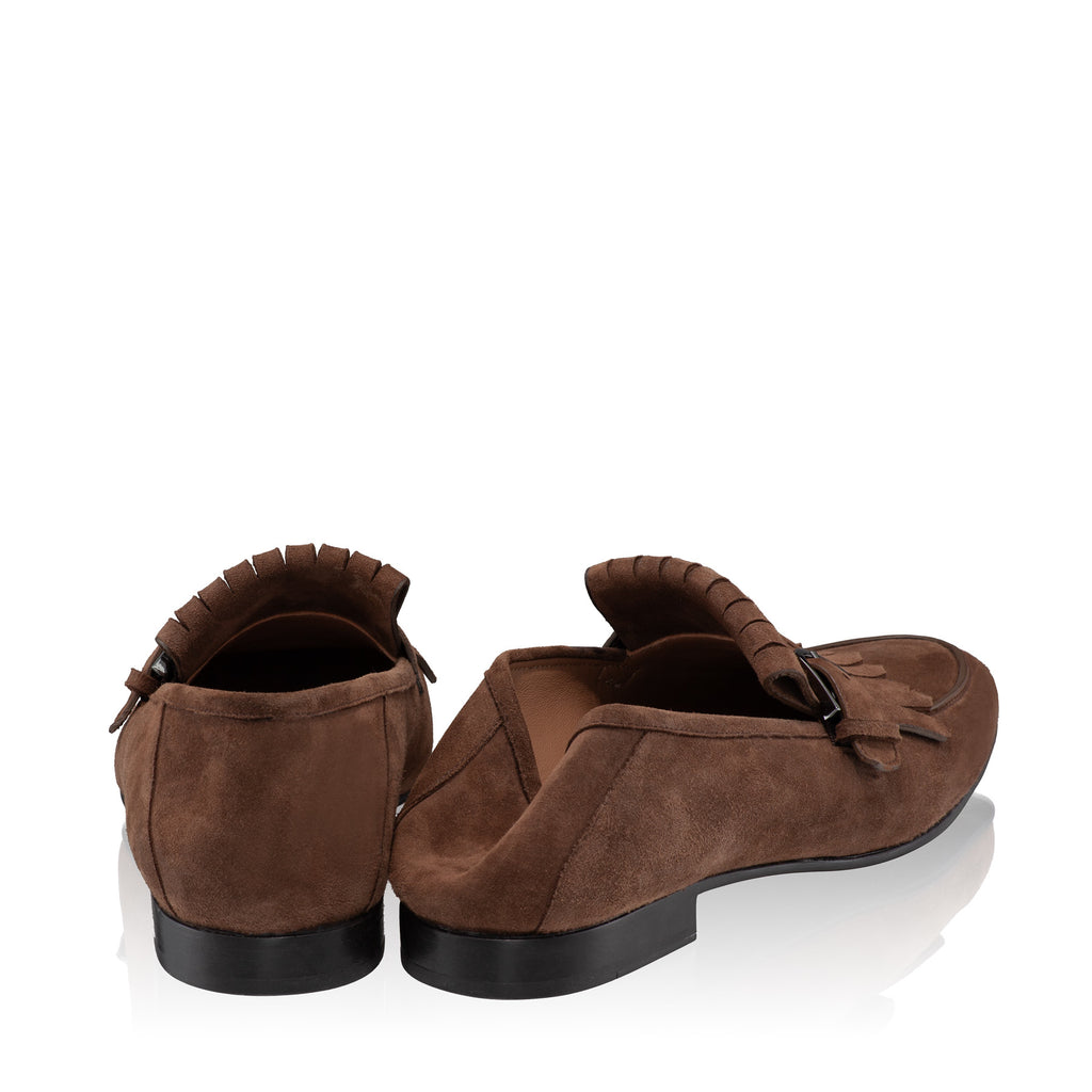 Pantofi Eleganti Barbati 7357 Camoscio Maro
