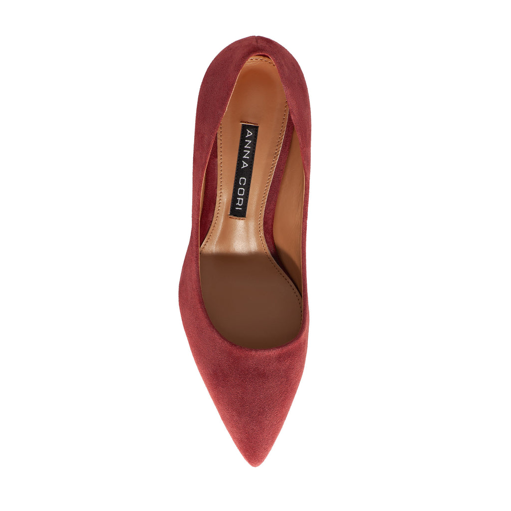 Pantofi Eleganti Dama 8087 Camoscio Bordo