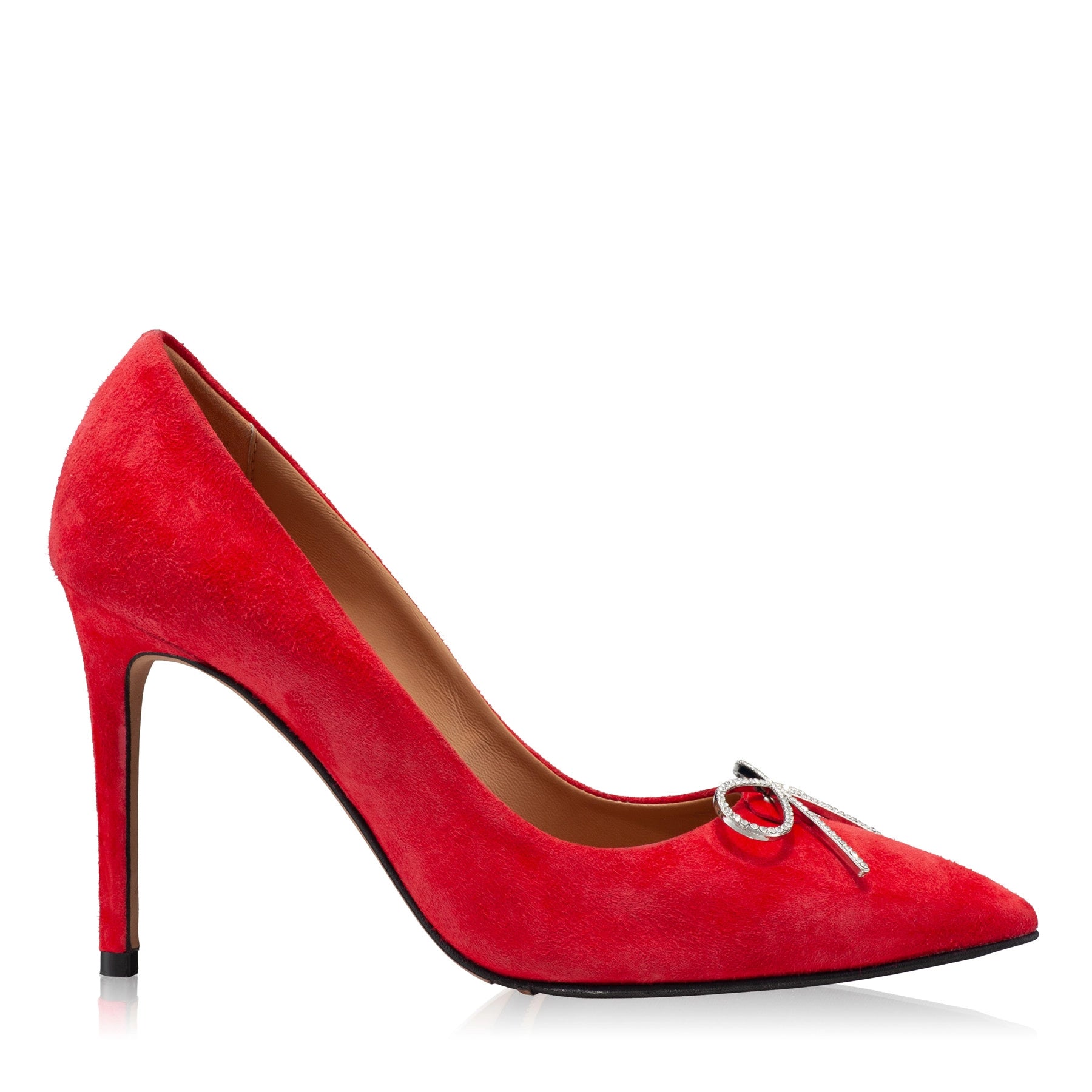 Pantofi Eleganti Dama 6094 Camoscio Rosu