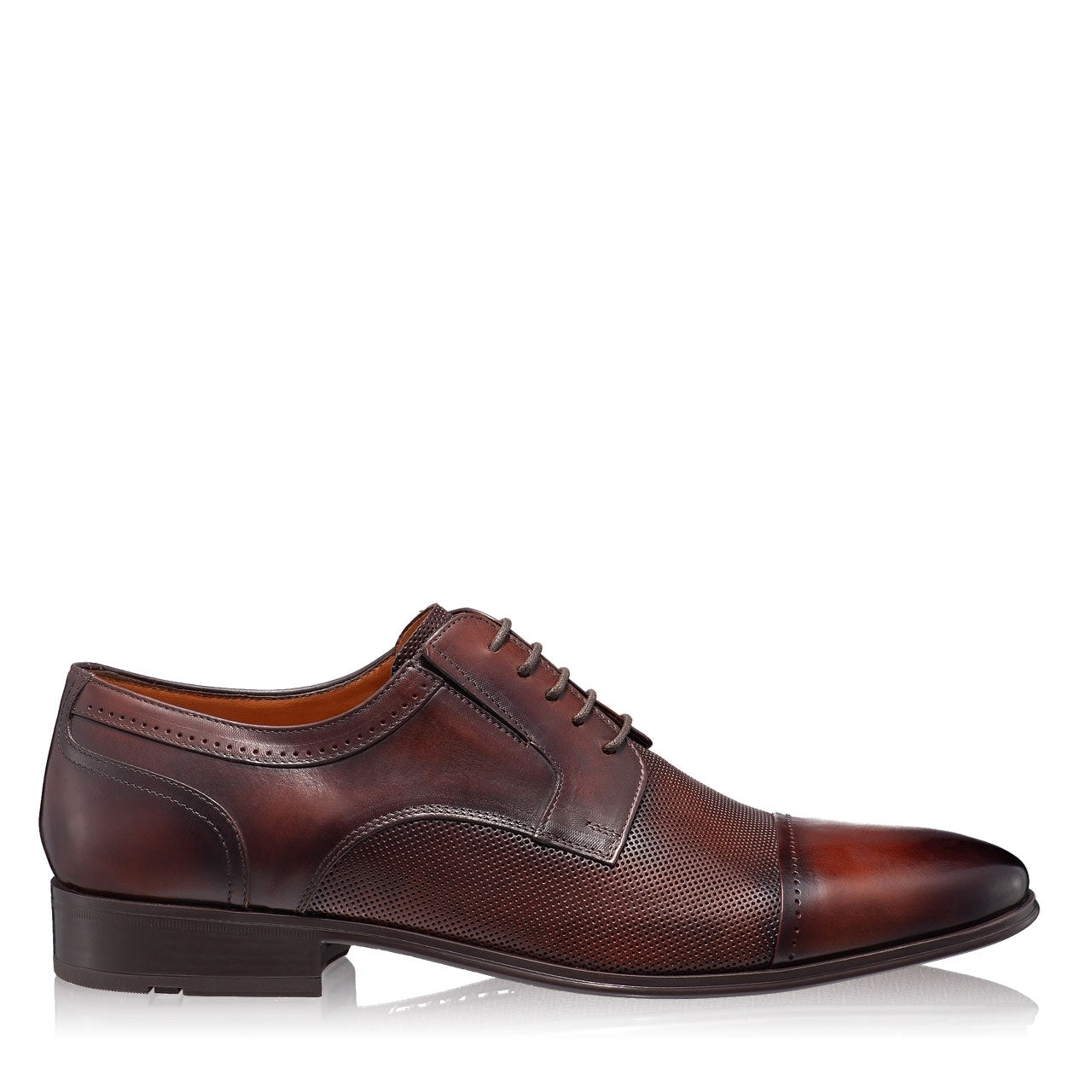 Pantofi Eleganti Barbati 6858 Vitello Foro Maro
