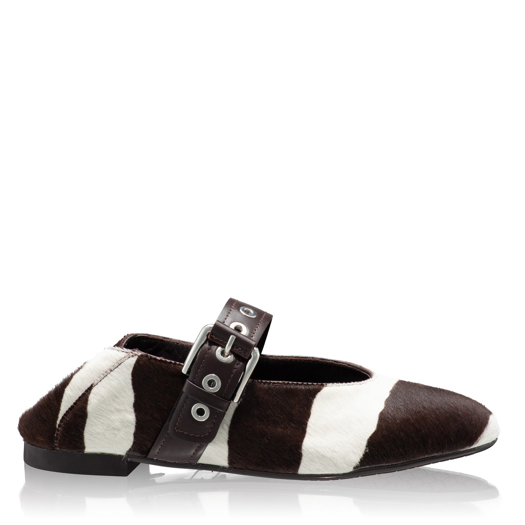 Balerini Dama 8173 Cavallino Zebra Alb+Maro