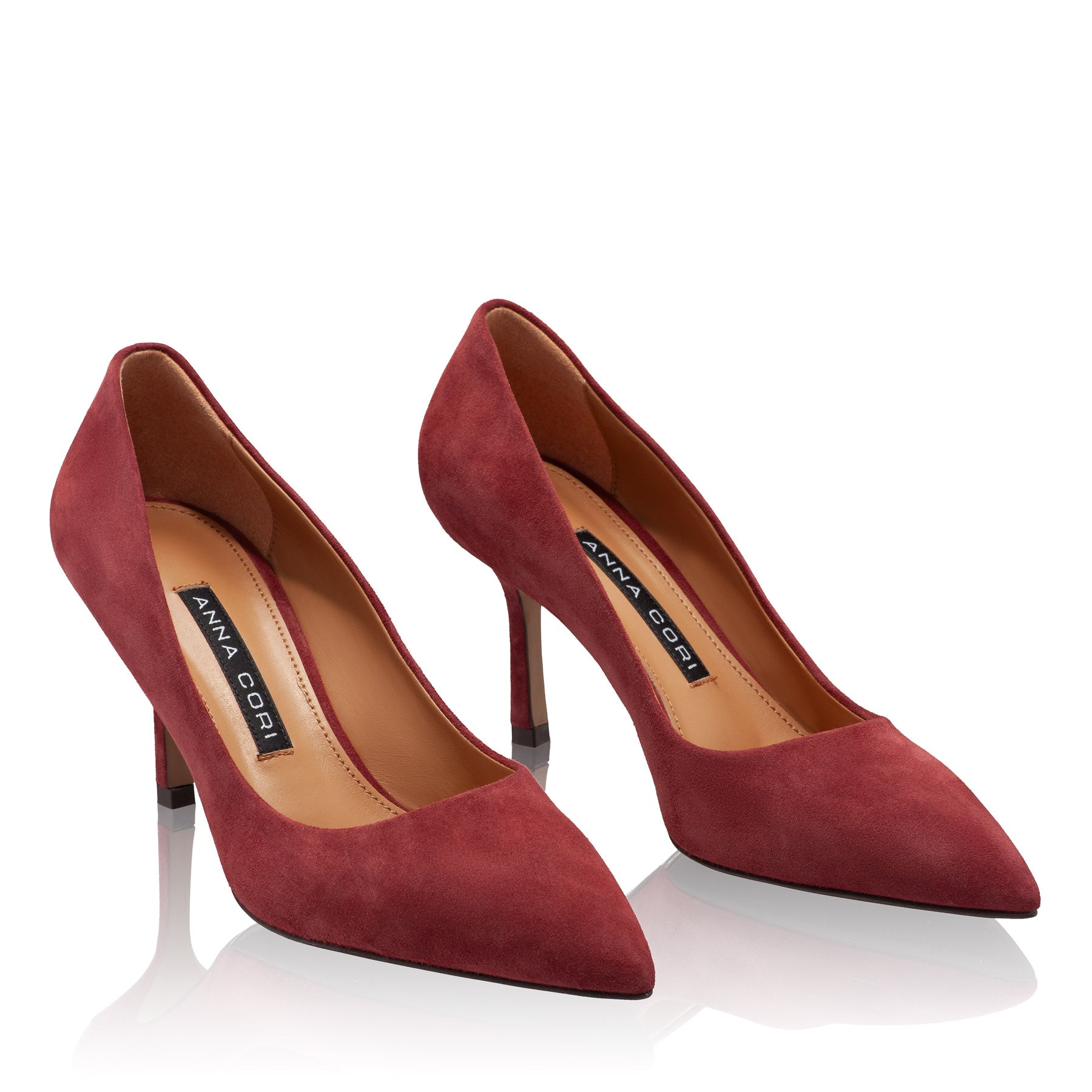 Pantofi Eleganti Dama 8026 Camoscio Bordo