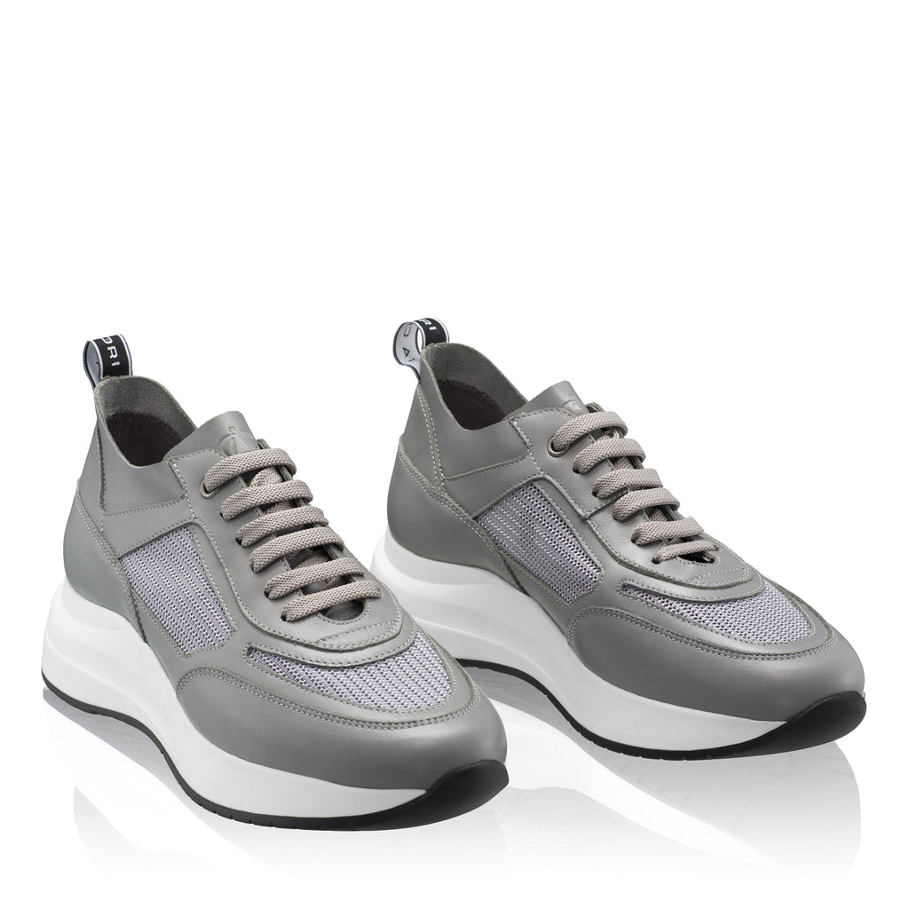 Pantofi Sport Dama 8132 Vitello+Rete Gri