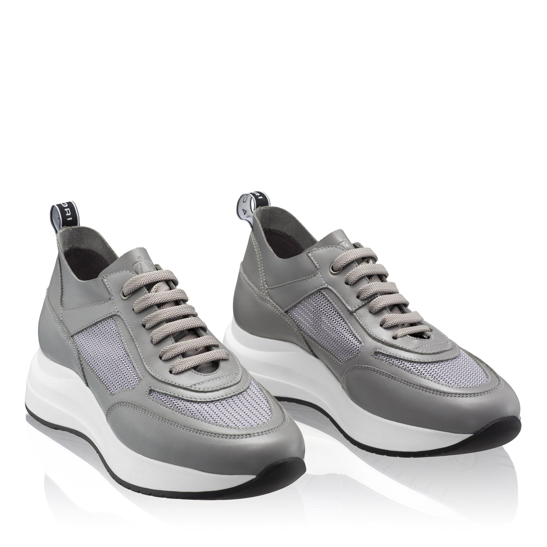 Pantofi Sport Dama 8132 Vitello+Rete Gri