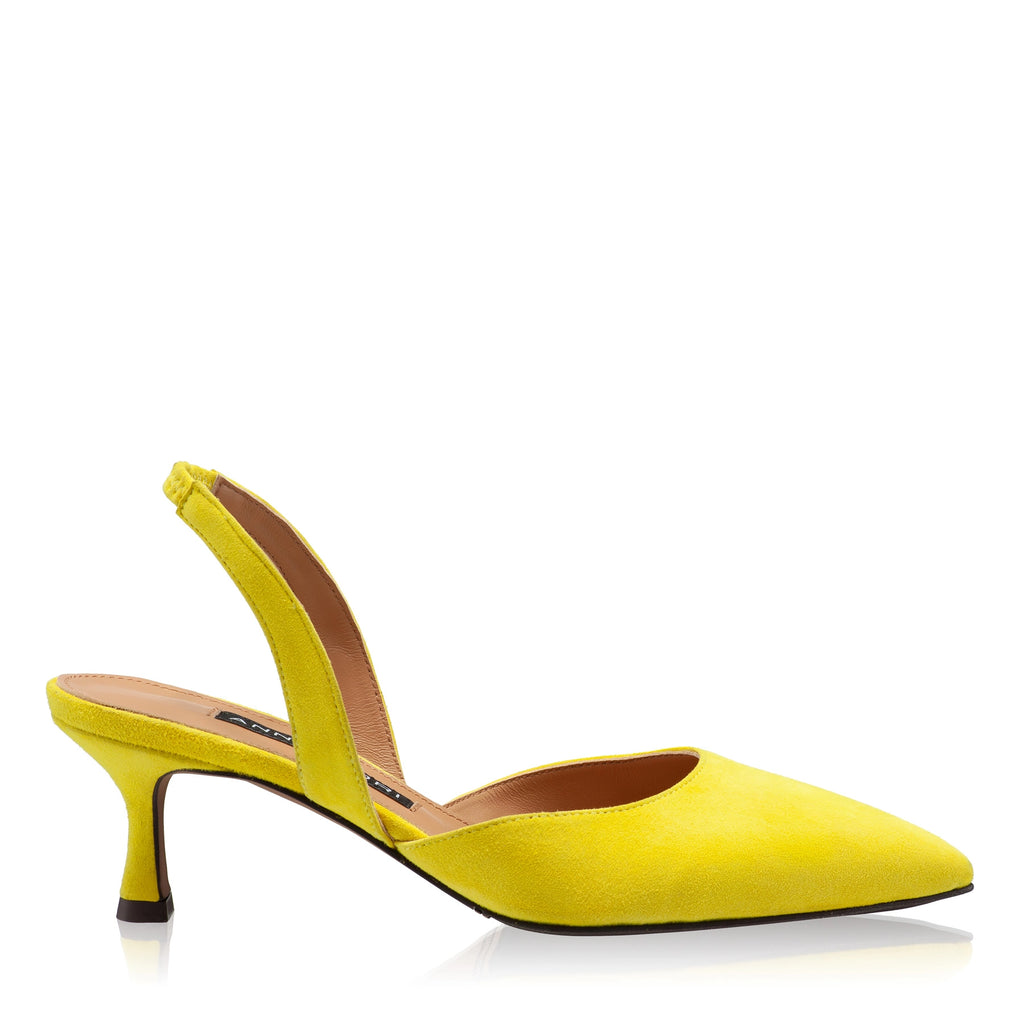 Pantofi Decupati Dama 8054 Camoscio Galben