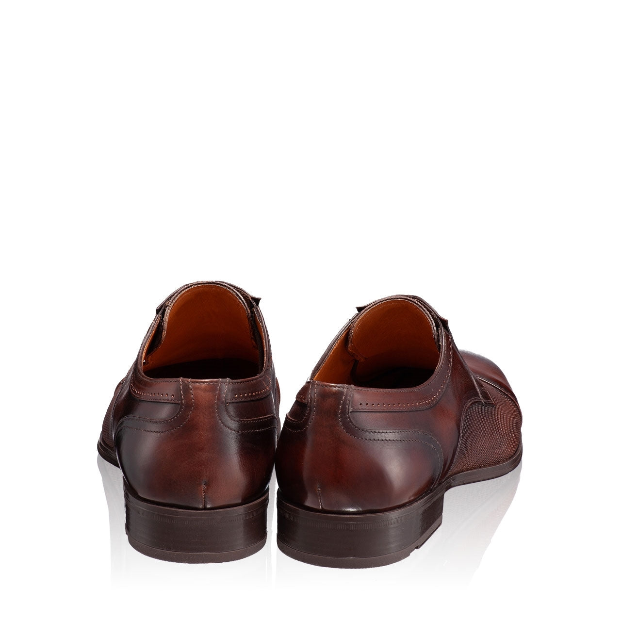 Pantofi Eleganti Barbati 6858 Vitello Foro Maro