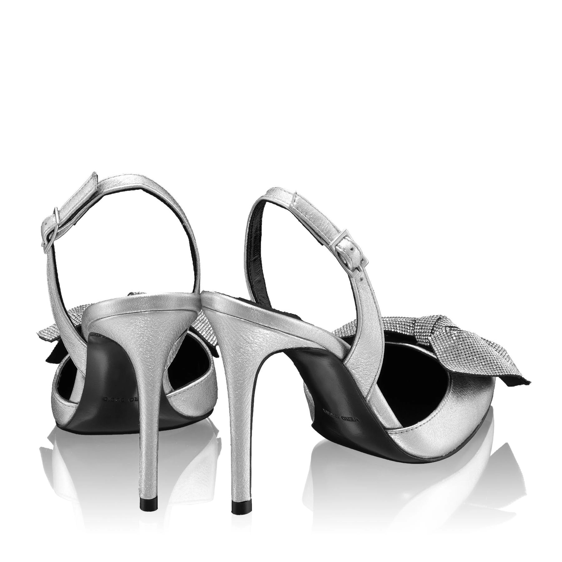 Pantofi Eleganti Dama 6162 Laminato Argento