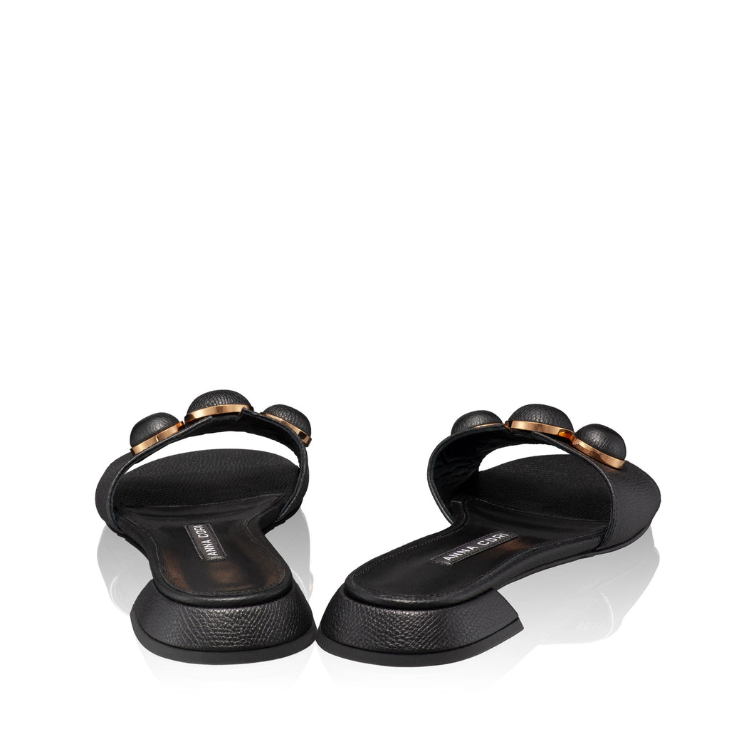 Papuci Dama 6013 Vitello Stamp Negru