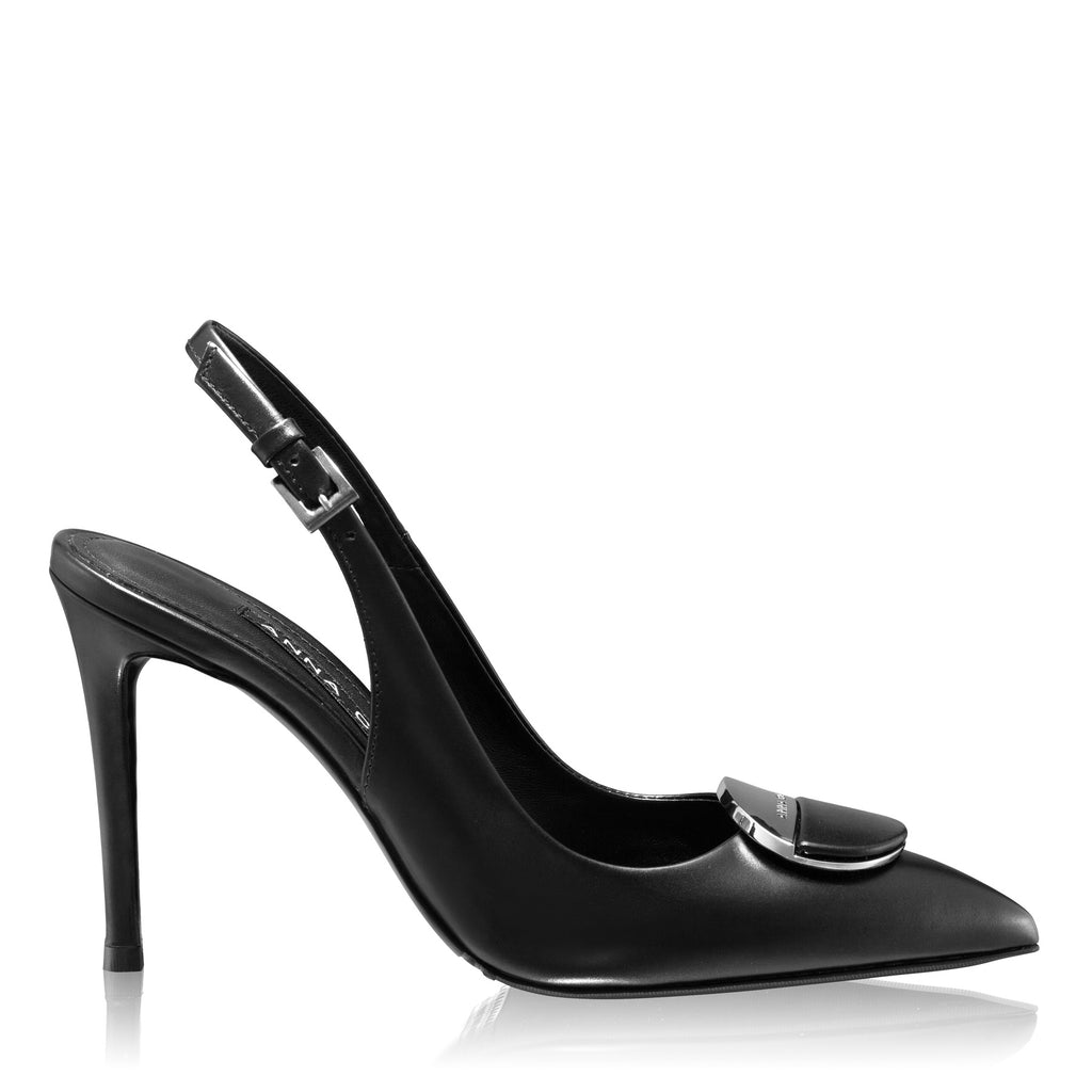 Pantofi Decupati Dama 8141 Vitello Negru