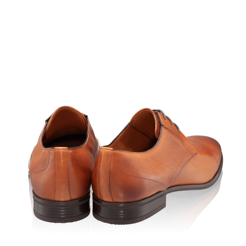 Pantofi Eleganti Barbati 6856 Vitello Foro Cuoio