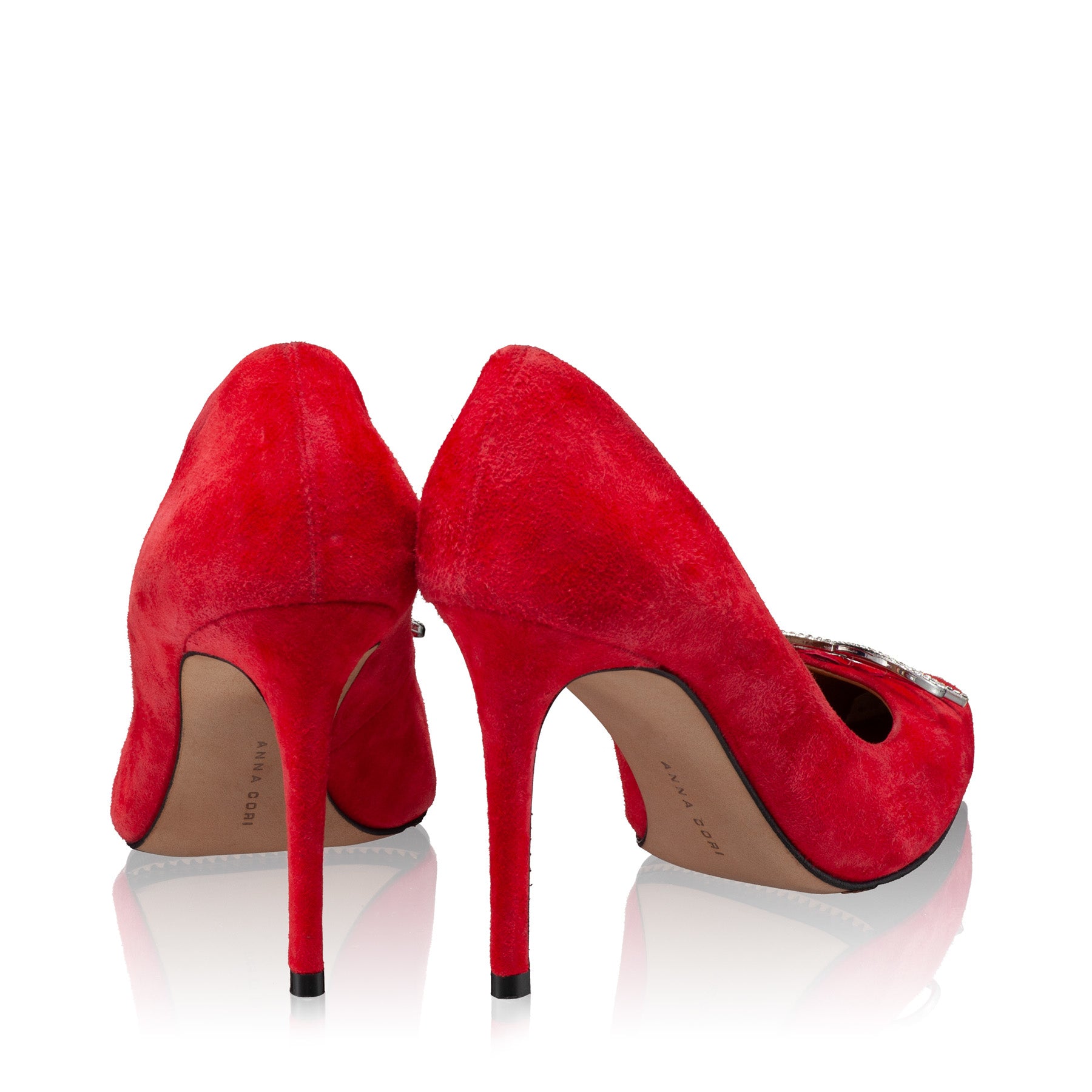 Pantofi Eleganti Dama 6094 Camoscio Rosu