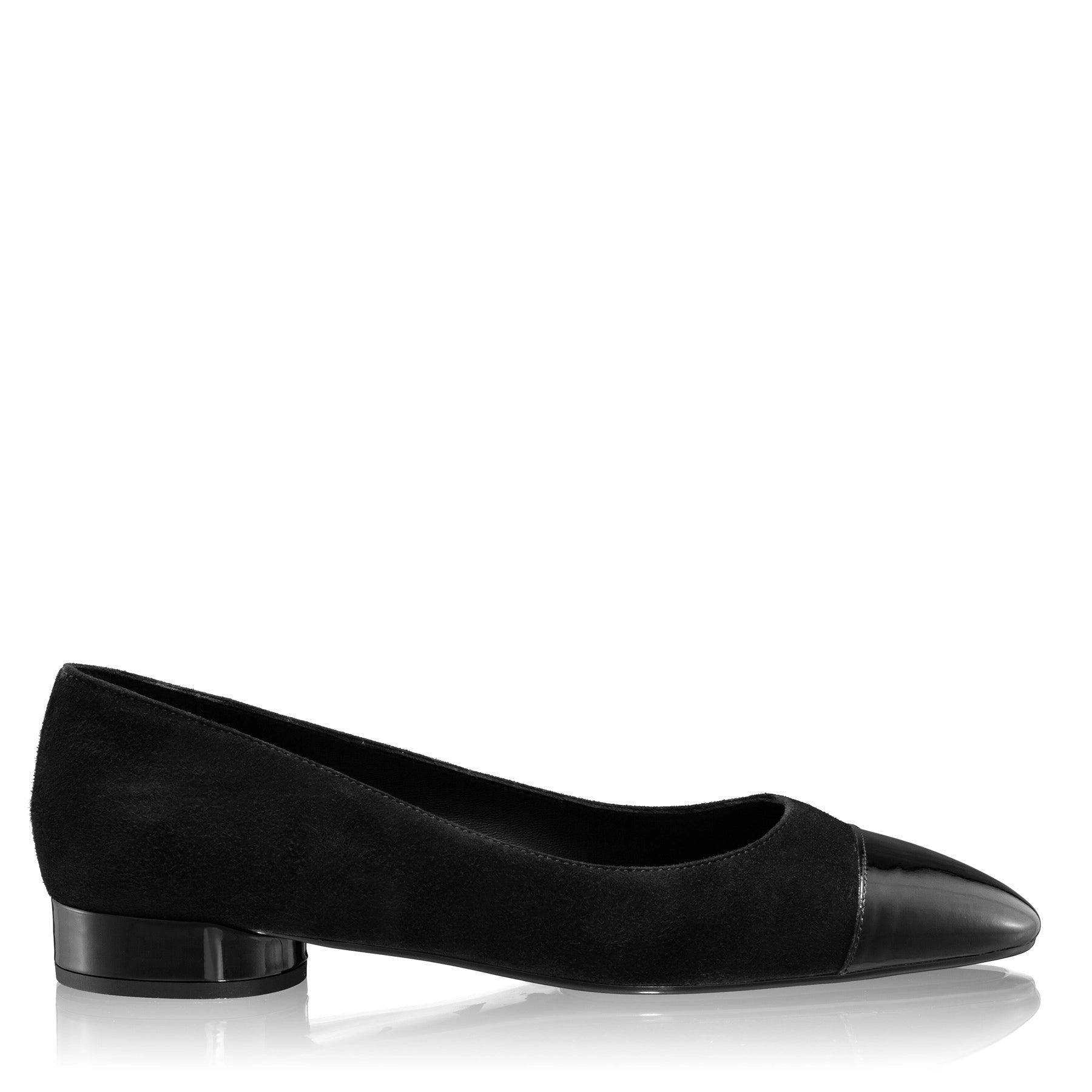 Pantofi Eleganti Dama 8120 Camoscio+Lac Negru