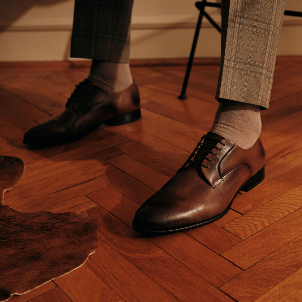 Pantofi Eleganti Barbati 7034 Vitello Maro