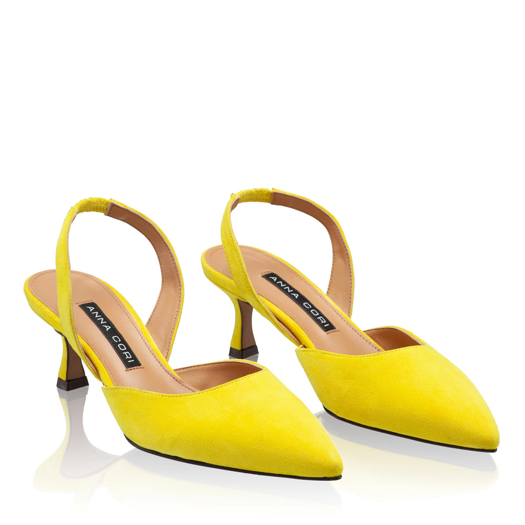 Pantofi Decupati Dama 8054 Camoscio Galben