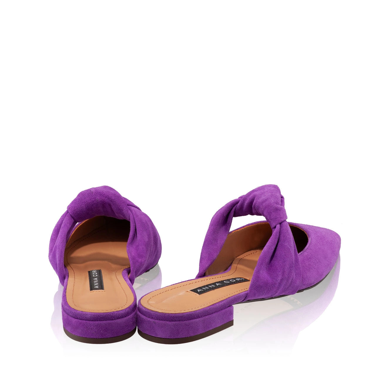 Papuci din piele Dama 5978 Camoscio Viola