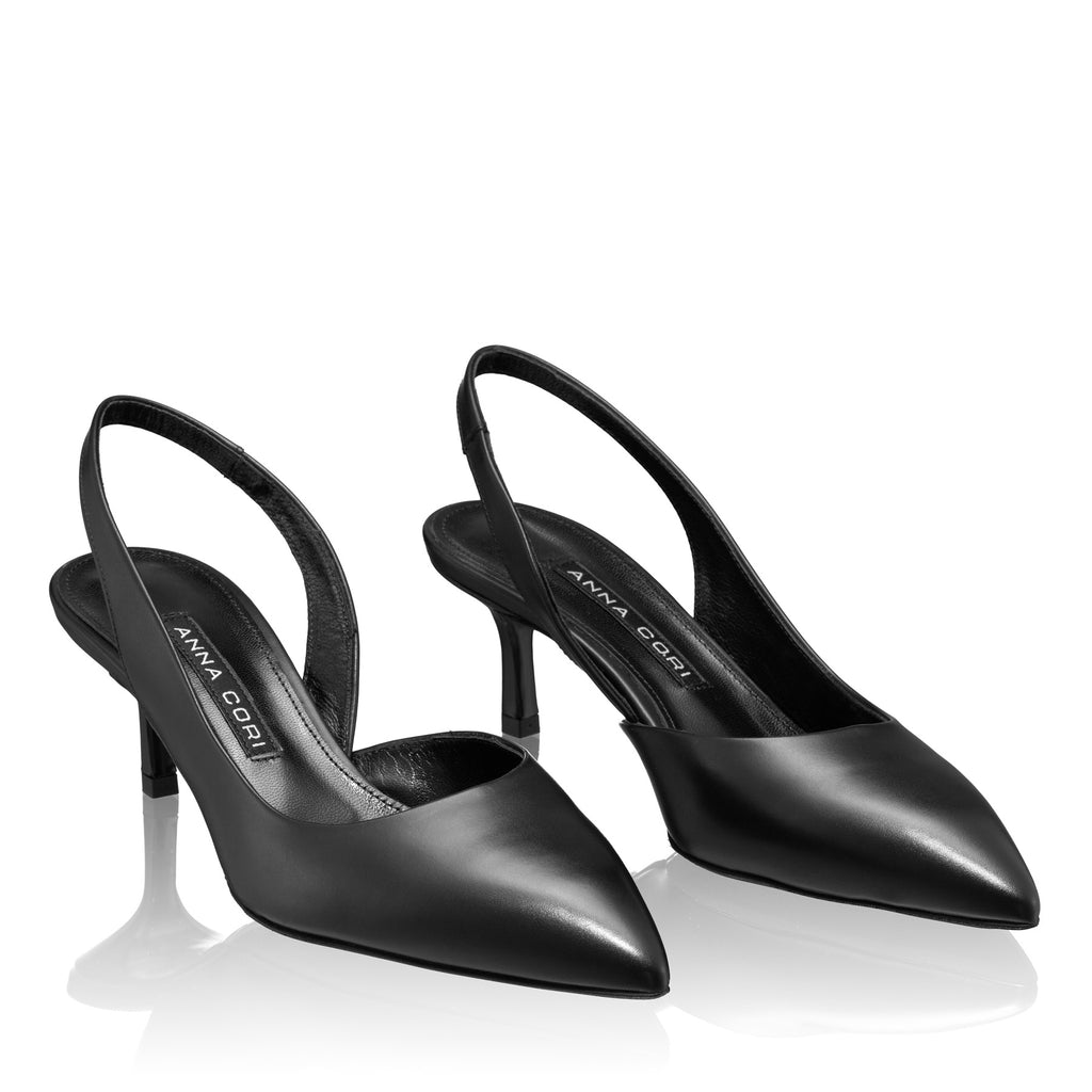 Pantofi Decupati Dama 8064 Vitello Negru