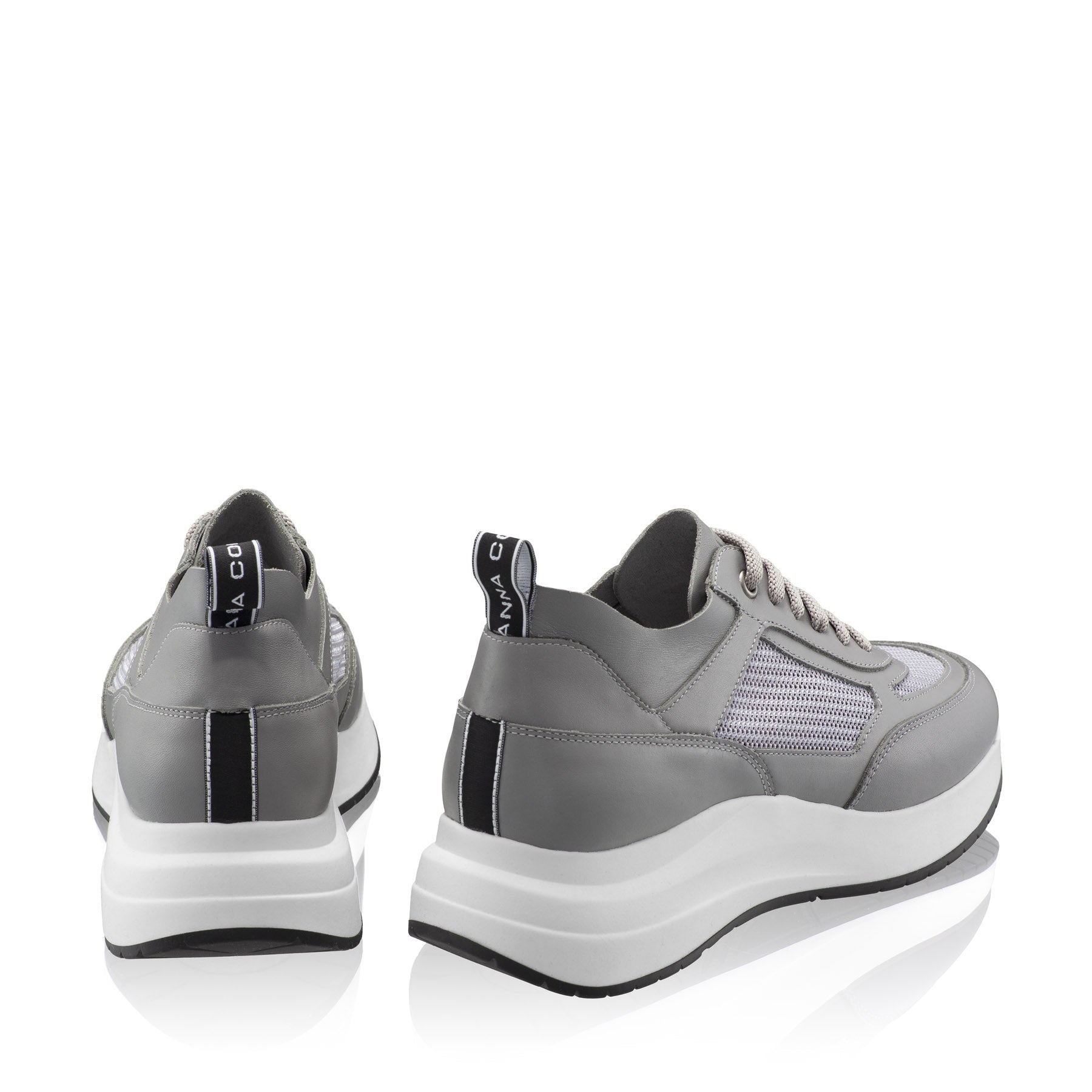 Pantofi Sport Dama 8132 Vitello+Rete Gri