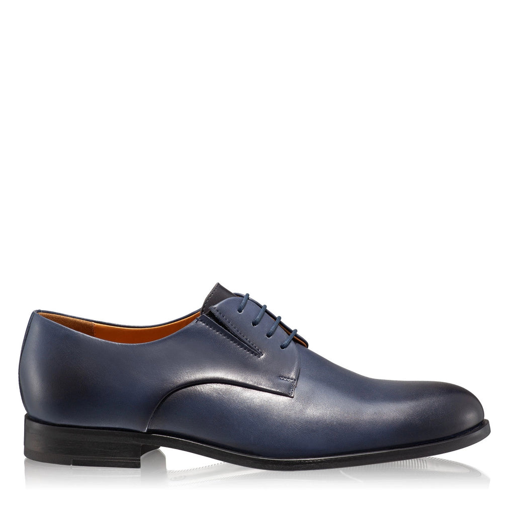 Pantofi Eleganti Barbati 7042 Vitello Blue