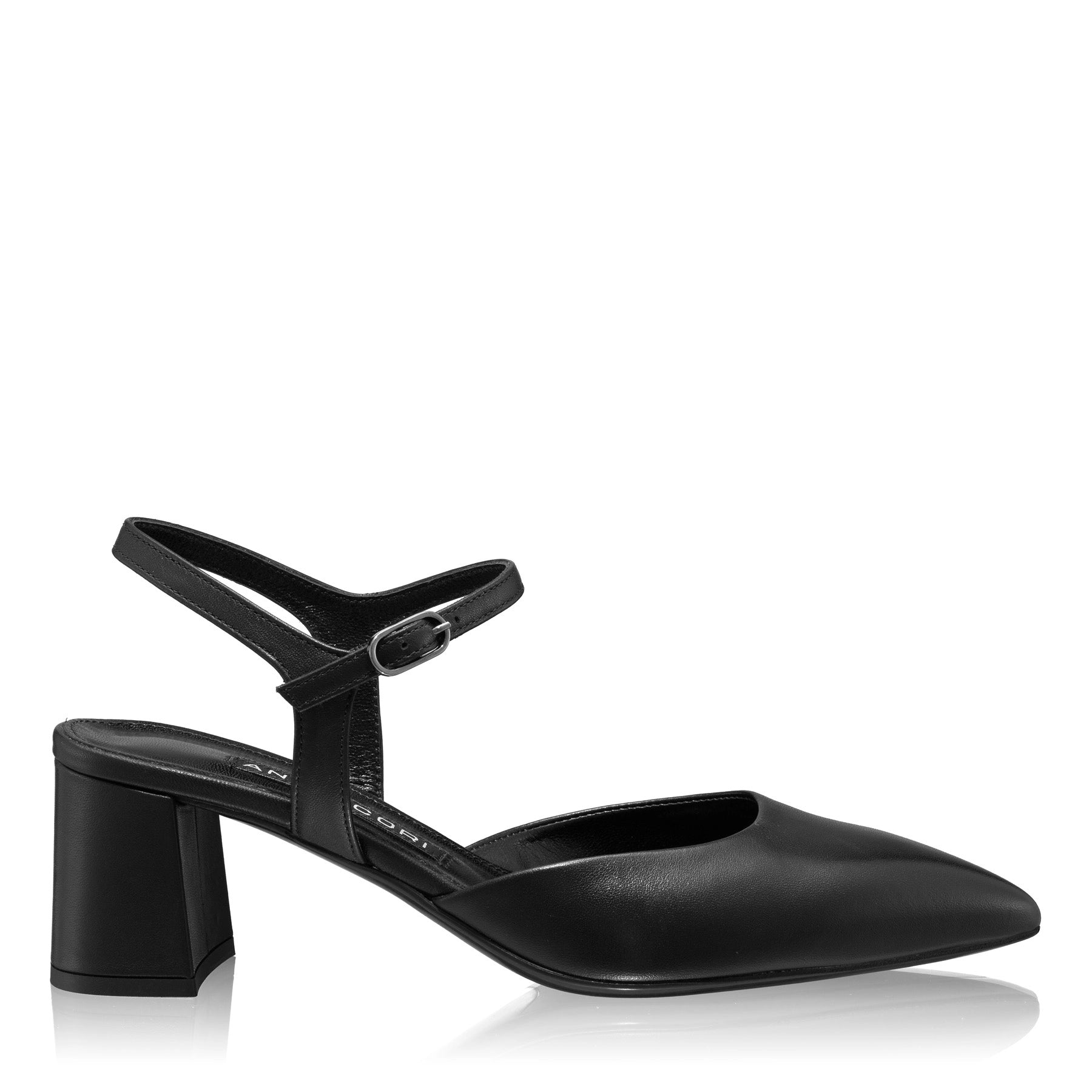 Pantofi Decupati Dama 8046 Vitello Negru