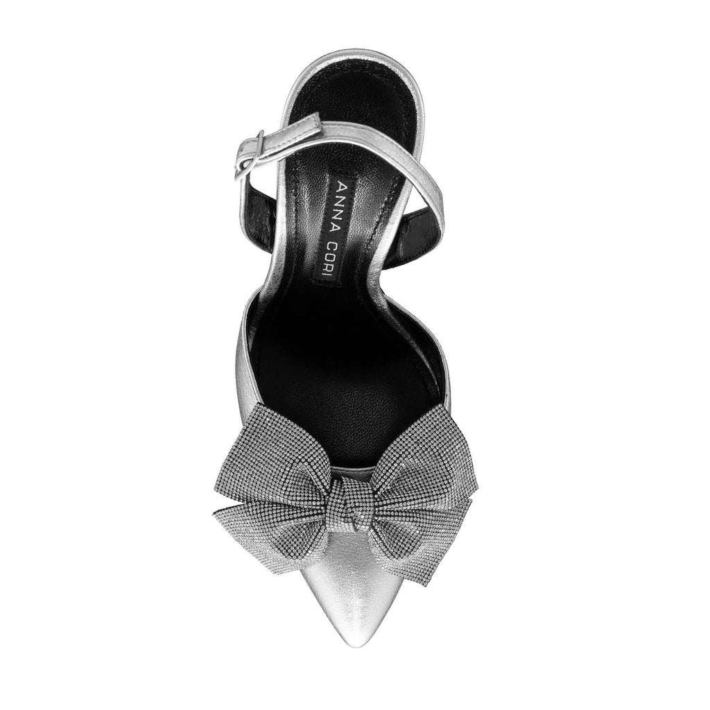 Pantofi Eleganti Dama 6162 Laminato Argento