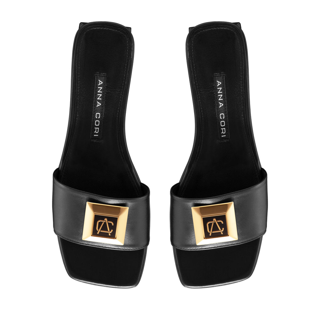 Papuci Dama 7828 Vitello Negru